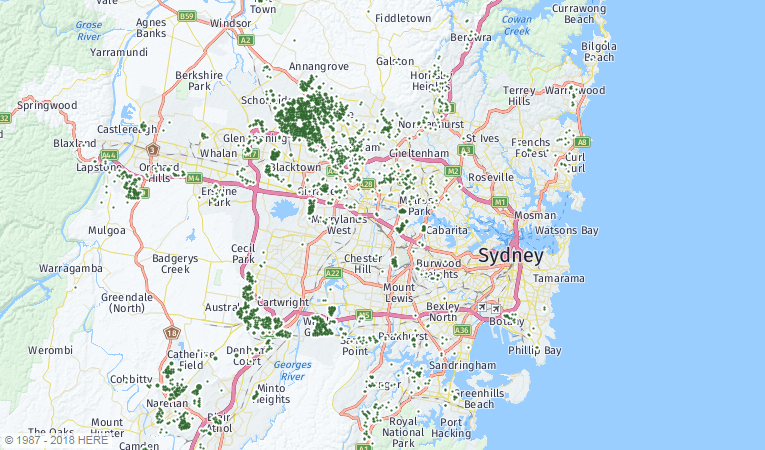 successful spenders - NSW map